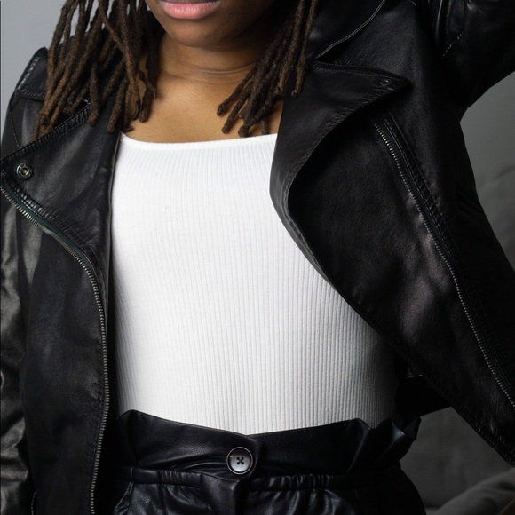 Vegan Leather Motorcycle Jacket - Picture 2 of 10